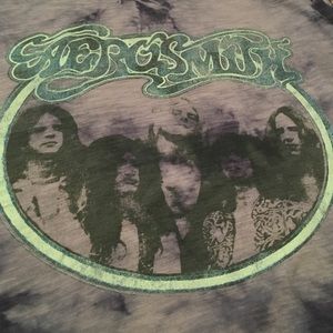 Knit Riot tie dye vintage inspired Aerosmith tee
